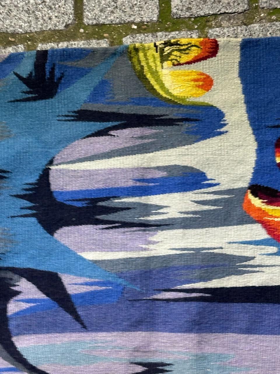 Schöner moderner französischer Aubusson Wandteppich im Angebot 1