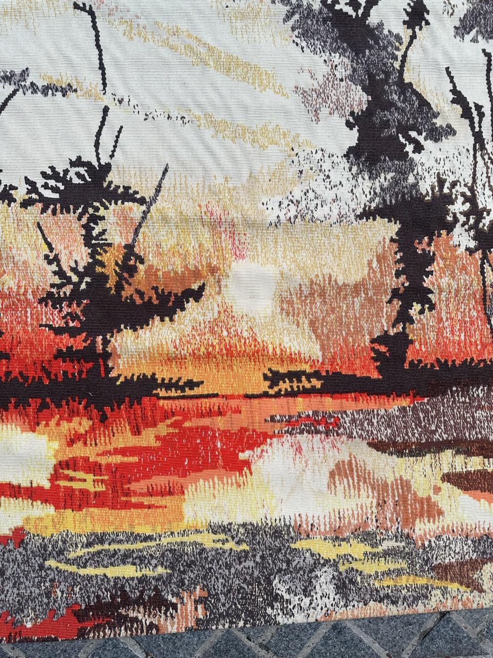 Belle tapisserie moderne d'Aubusson sérigraphiée par 
