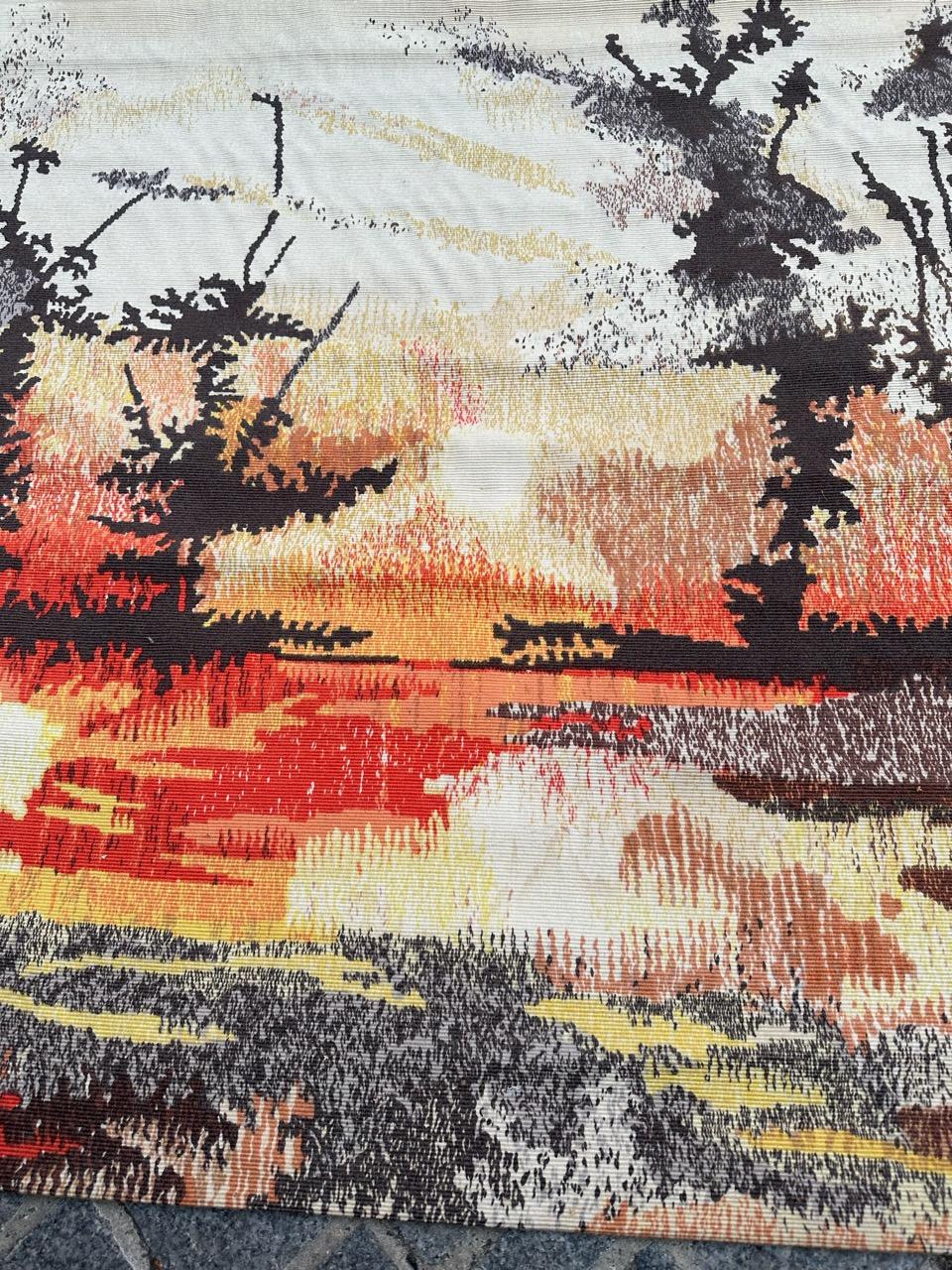 Belle tapisserie moderne d'Aubusson sérigraphiée par 