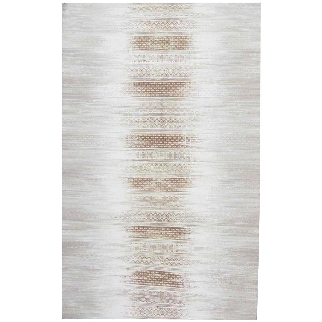 Nice New Ikat Design Handwoven Cotton Kilim Rug  size 6ft 6in x 9ft 10in For Sale