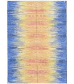 Nice New Ikat Design Handwoven Cotton Kilim Rug