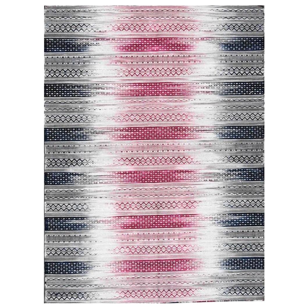 Schöner neuer handgewebter Baumwoll-Kelim-Teppich im Ikat-Design im Angebot