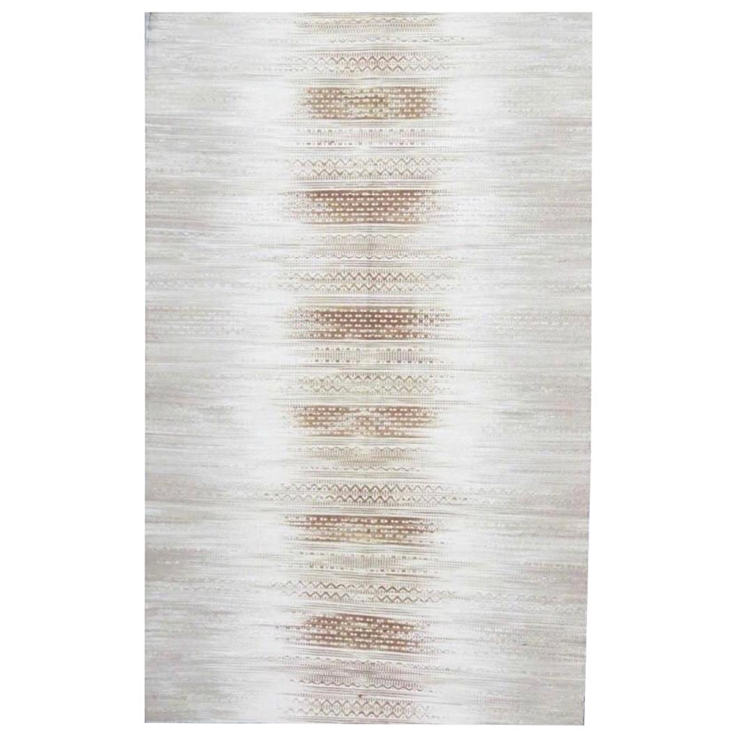 Nice New Ikat Design Handwoven Cotton Kilim Rug For Sale