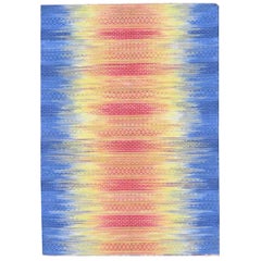 Beau tapis Kilim en coton tissé à la main Ikat Design, Neuf