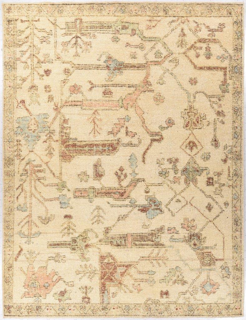 Neuer indischer Oushak-Teppich im Oushak-Design (Indisch) im Angebot