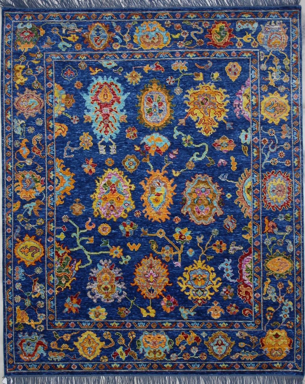 Neuer indischer Oushak-Teppich im Oushak-Design (Indisch) im Angebot