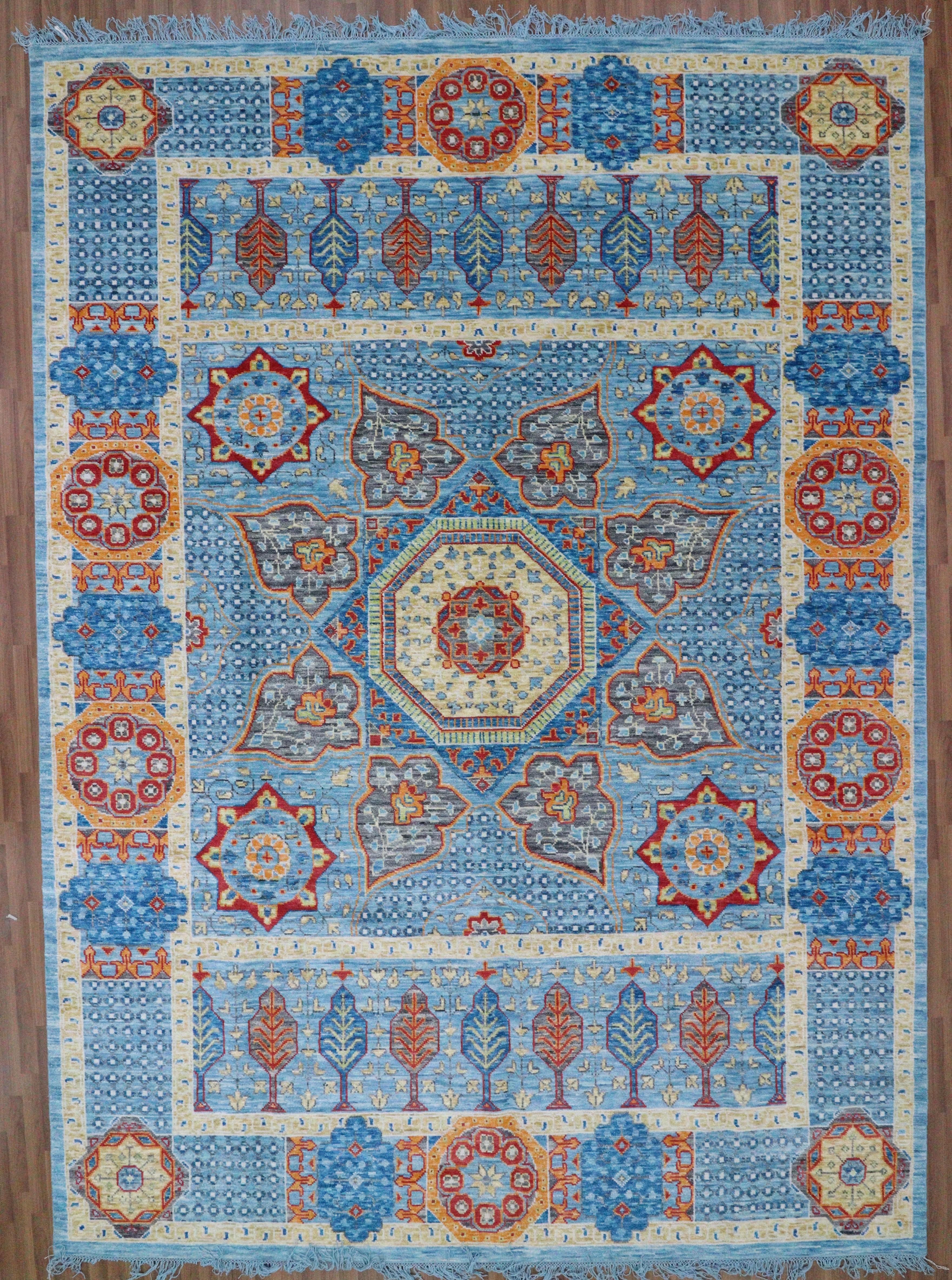 Neuer indischer Oushak-Teppich im Oushak-Design (Indisch) im Angebot