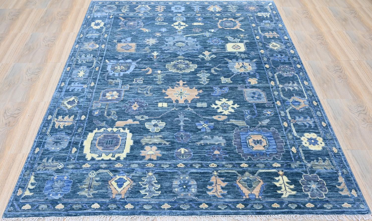 Indian Bobyrug’s Nice New Oushak Design Rug For Sale