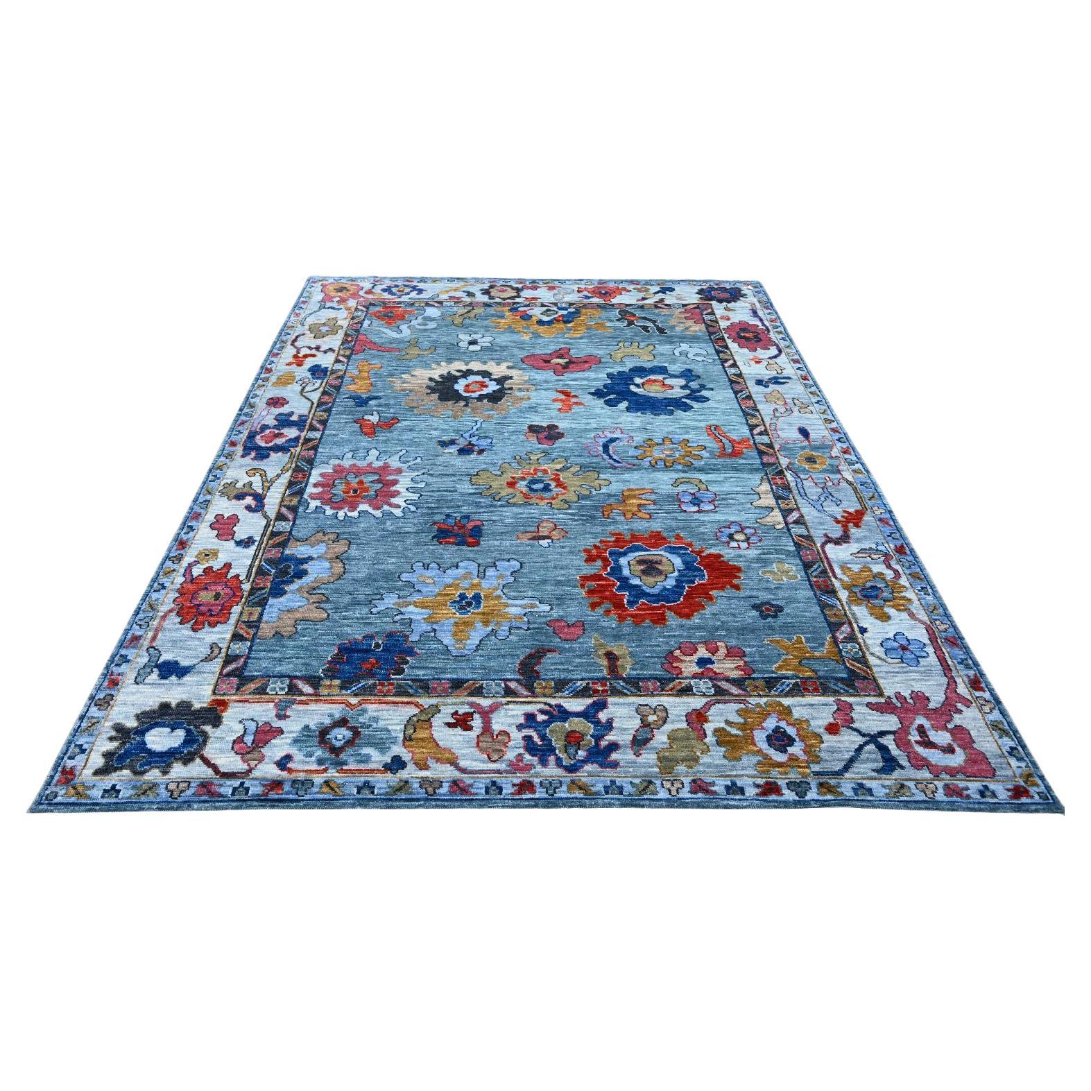 Neuer indischer Oushak-Teppich im Oushak-Design