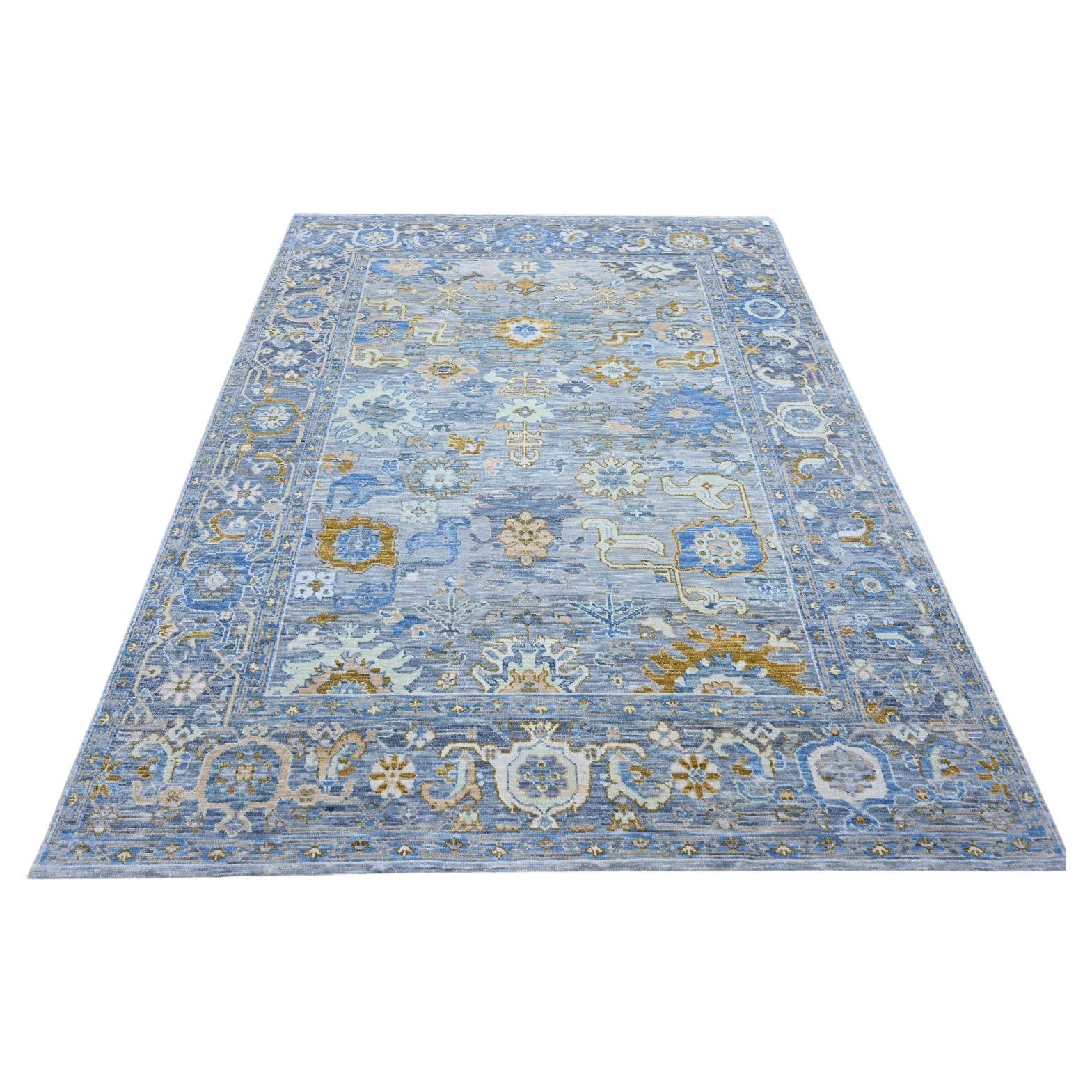 Neuer indischer Oushak-Teppich im Oushak-Design