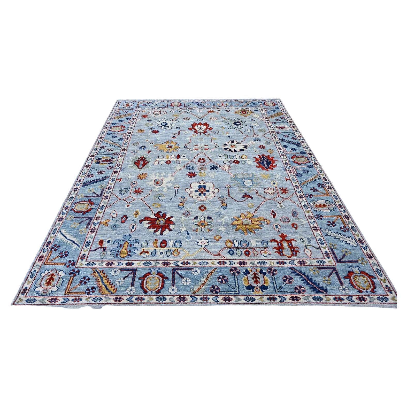 Neuer indischer Oushak-Teppich im Oushak-Design