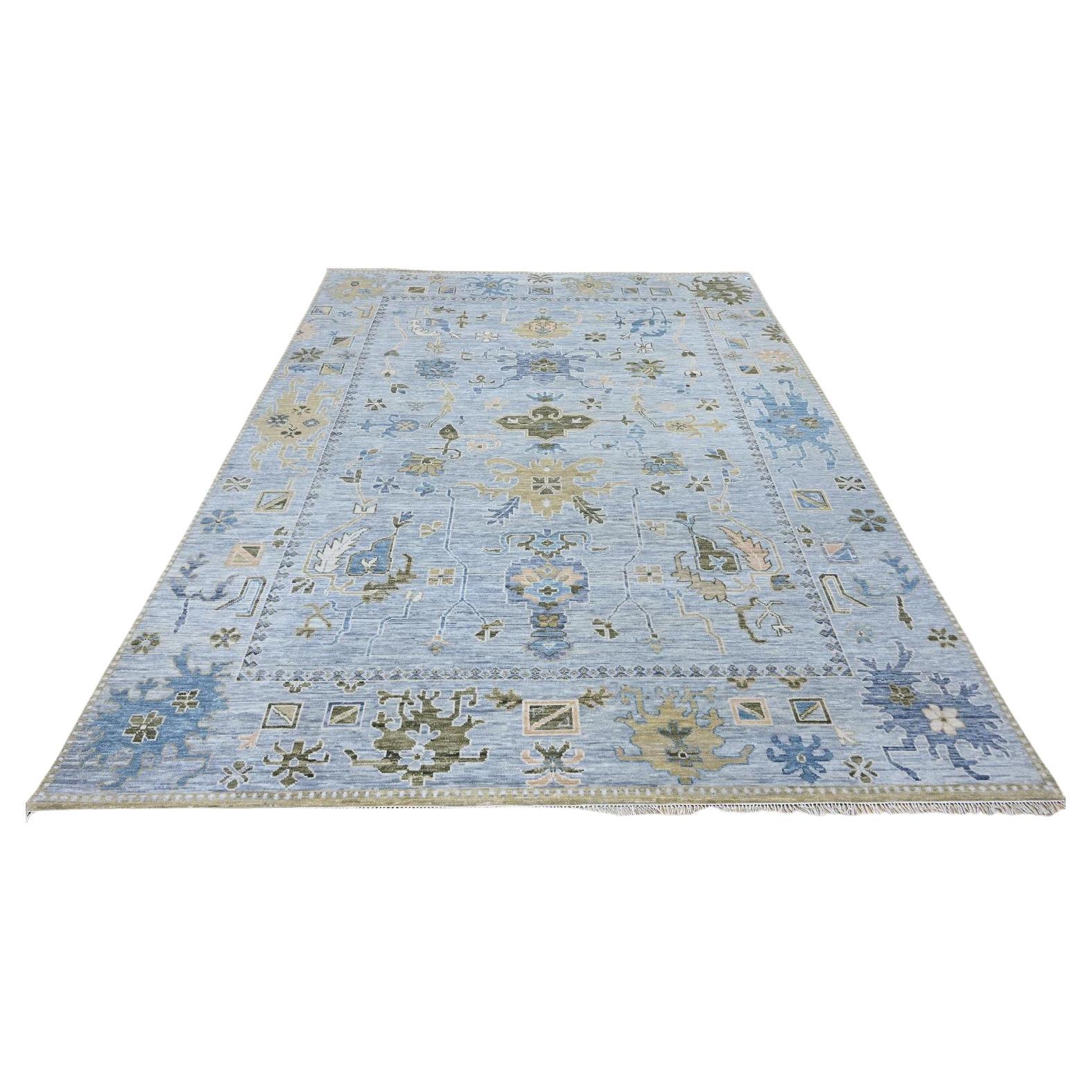 Neuer indischer Oushak-Teppich im Oushak-Design