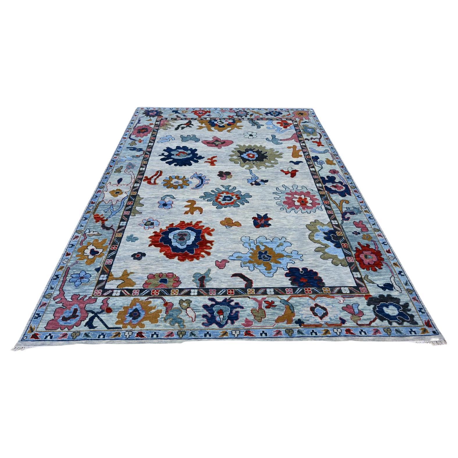 Neuer indischer Oushak-Teppich im Oushak-Design