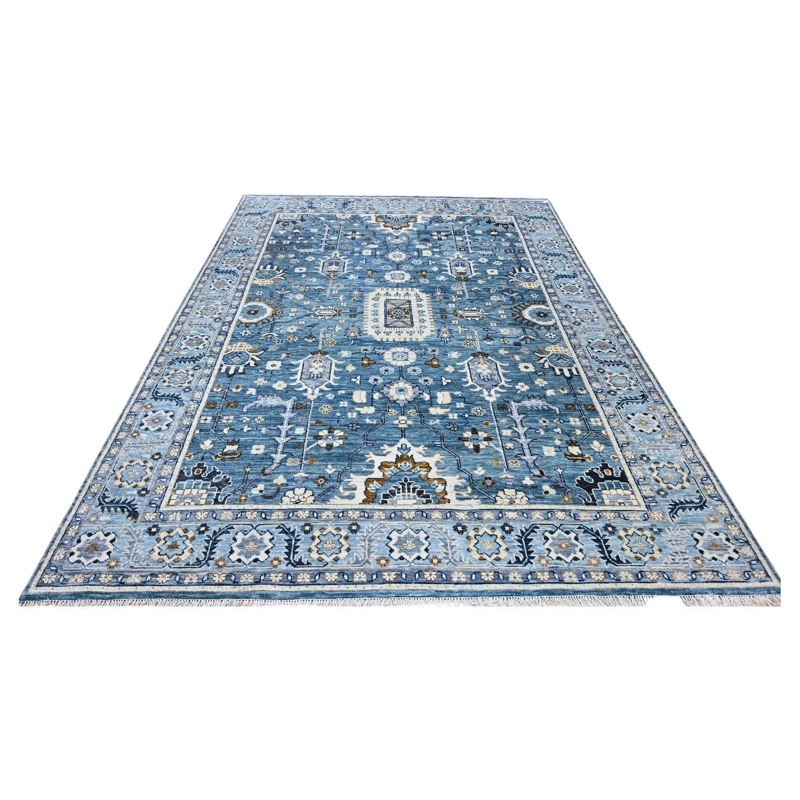 Neuer indischer Oushak-Teppich im Oushak-Design