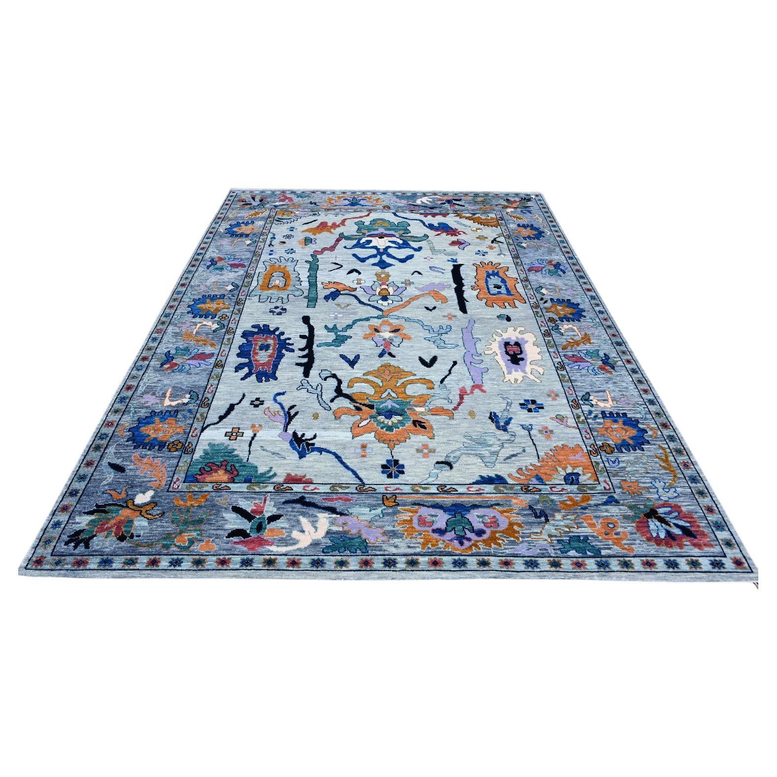 Neuer indischer Oushak-Teppich im Oushak-Design