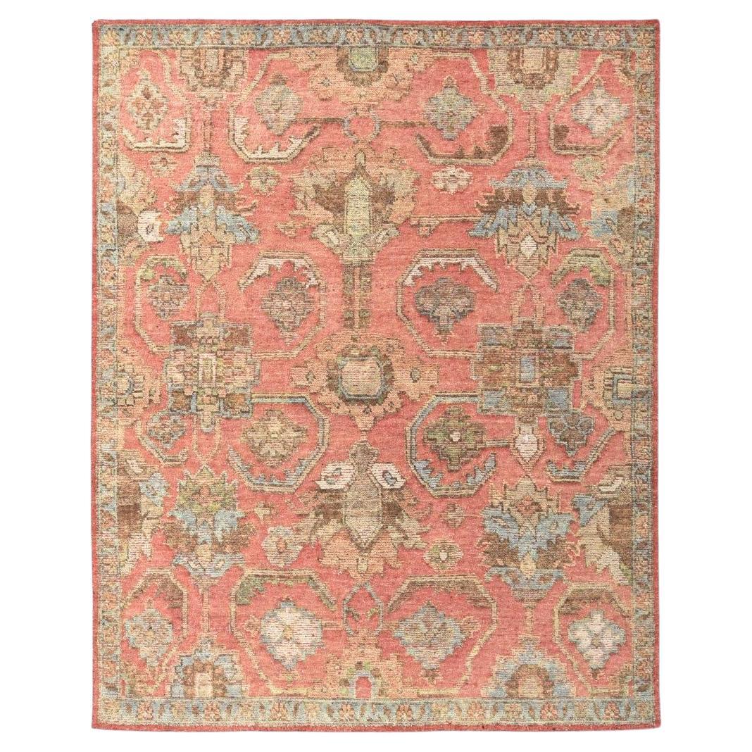 Neuer indischer Oushak-Teppich im Oushak-Design