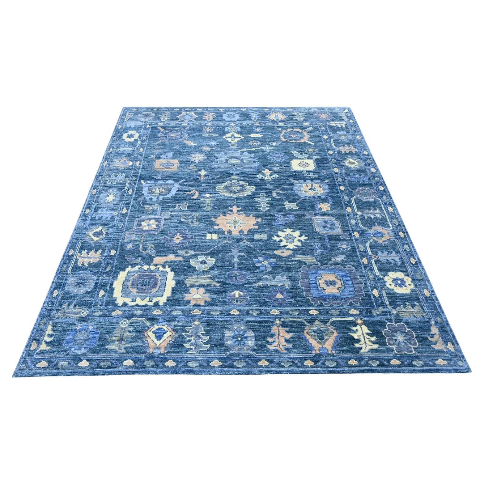 Bobyrug’s Nice New Oushak Design Rug For Sale