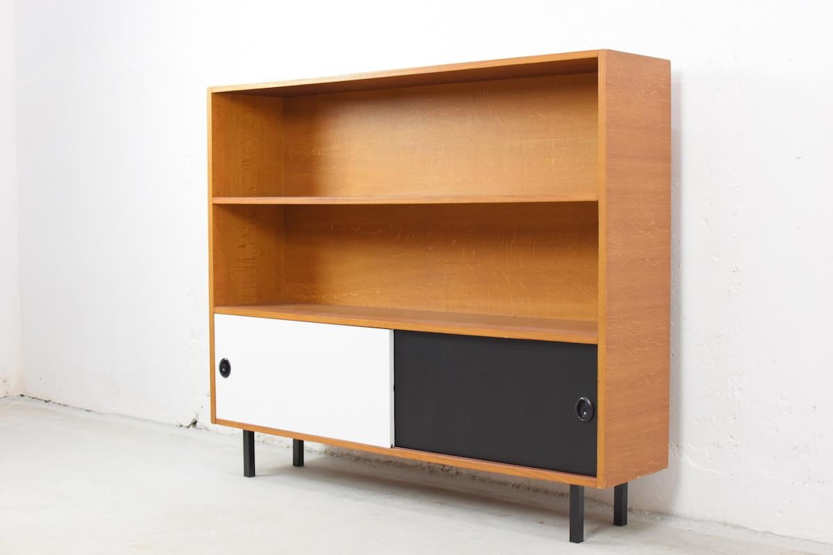 Late 20th Century Nice Open Storage Cabinet with Two-Tone Sliding Doors from Denmark, 1970s