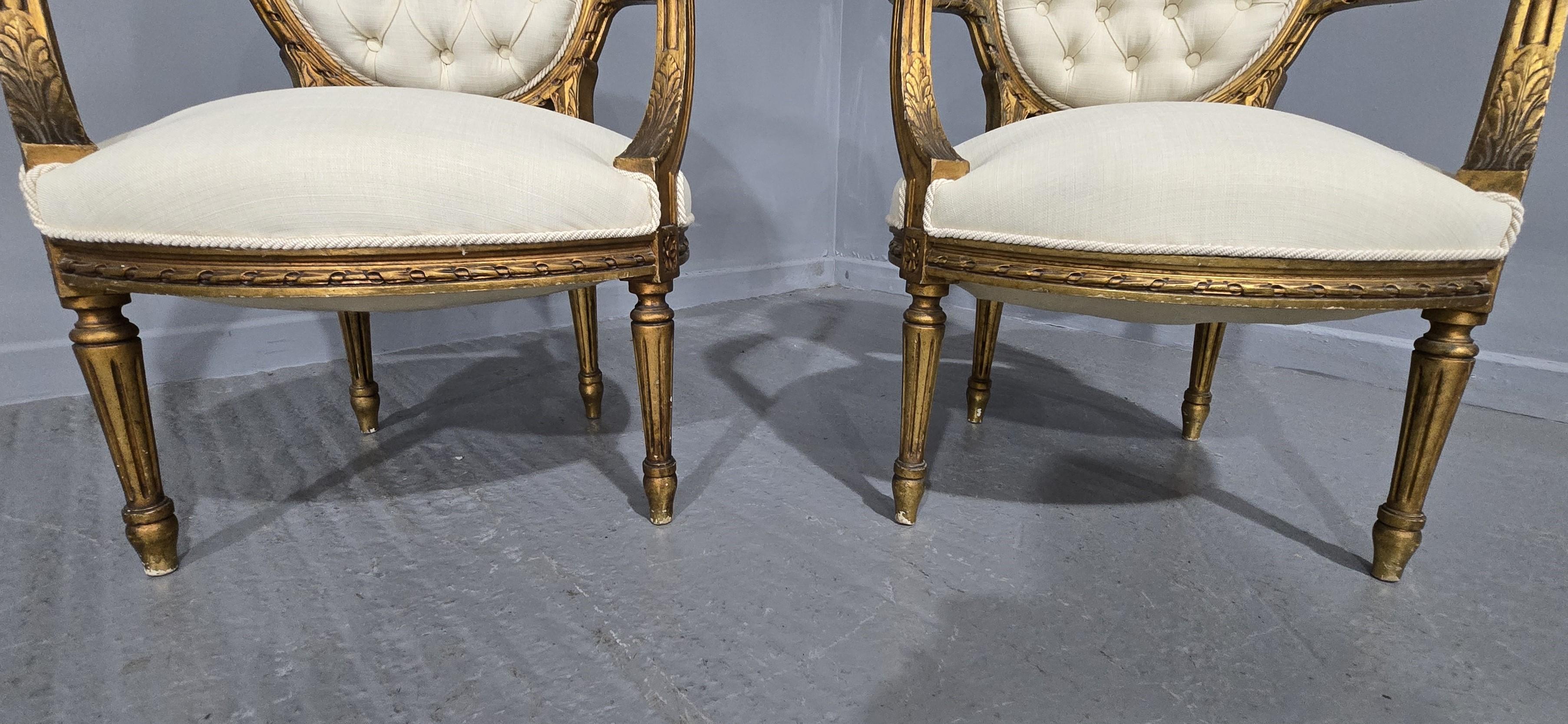 19th Century Nice Pair French Elbow Chairs For Sale