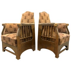 Nice Pair of Art Nouveau Lounge Chairs