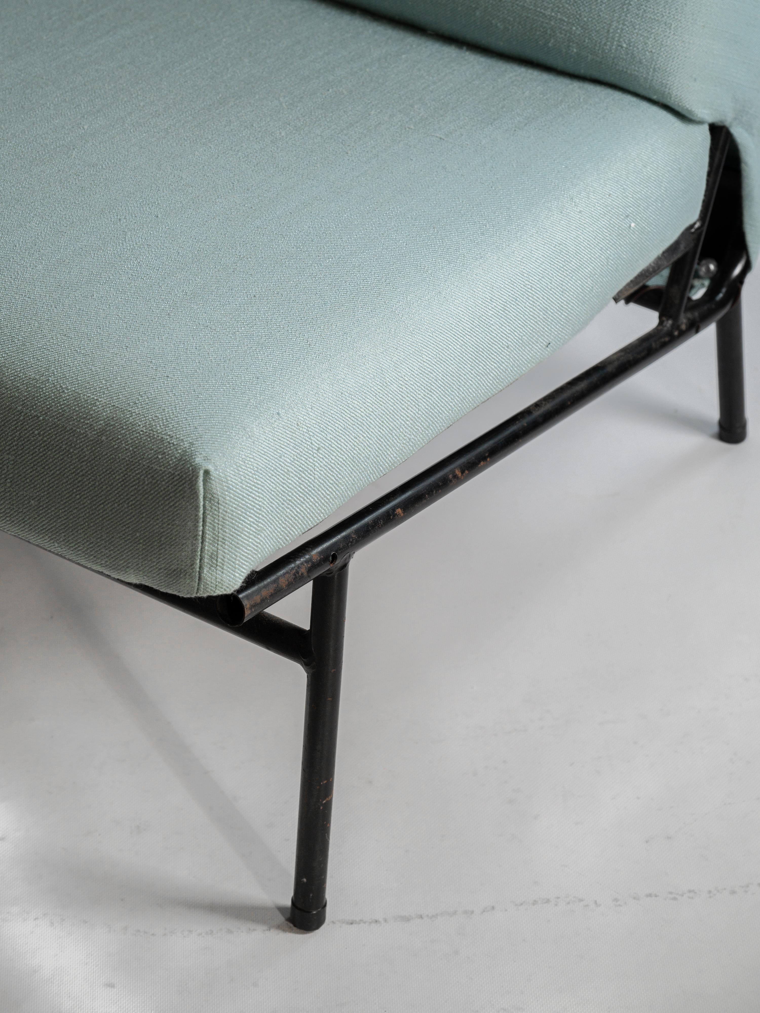 Fabric Nice pair of G10 Chauffeuse Armchairs design by Pierre Guariche for Airborne For Sale
