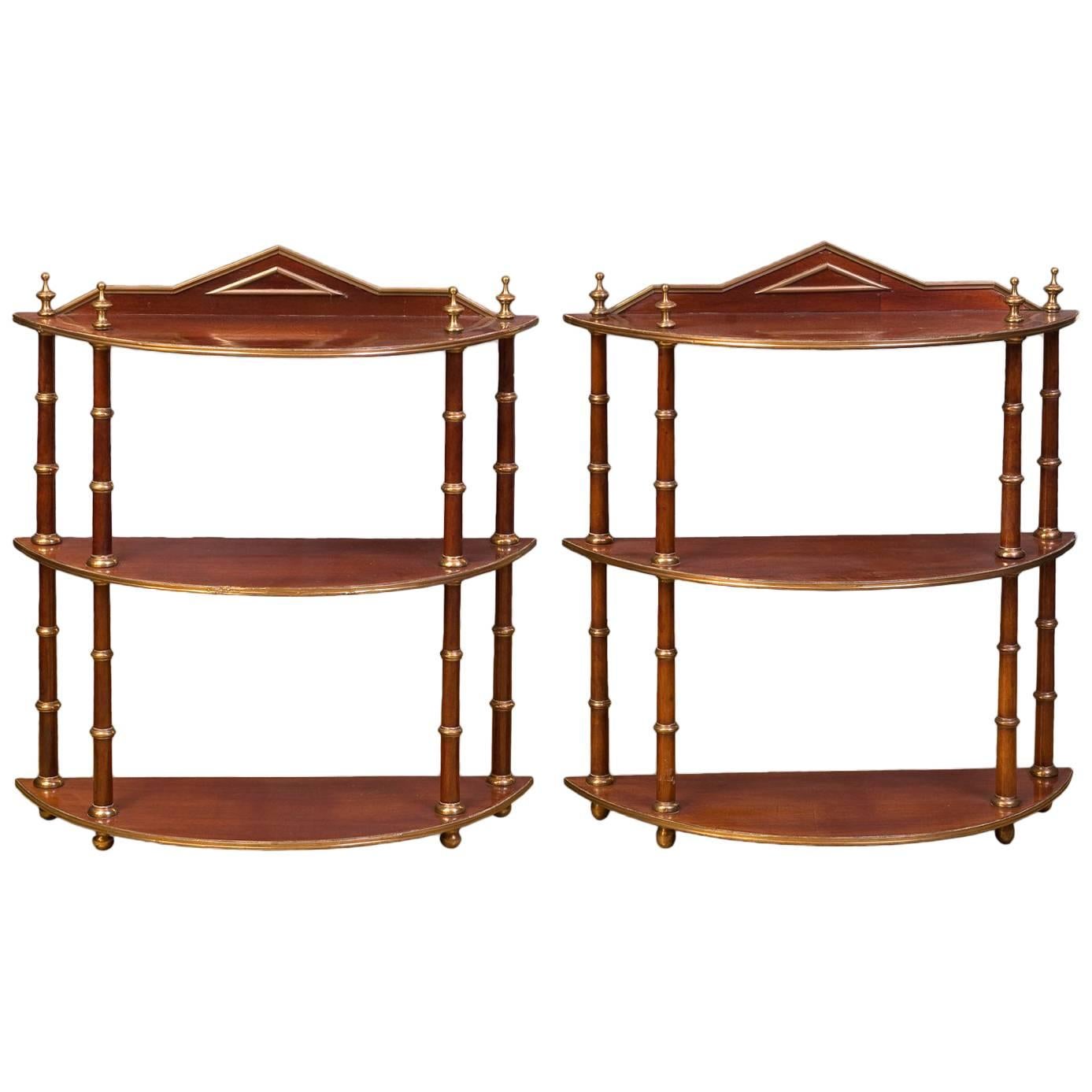 Nice Pair of Hanging Shelves Baltics, Mid-19th Century