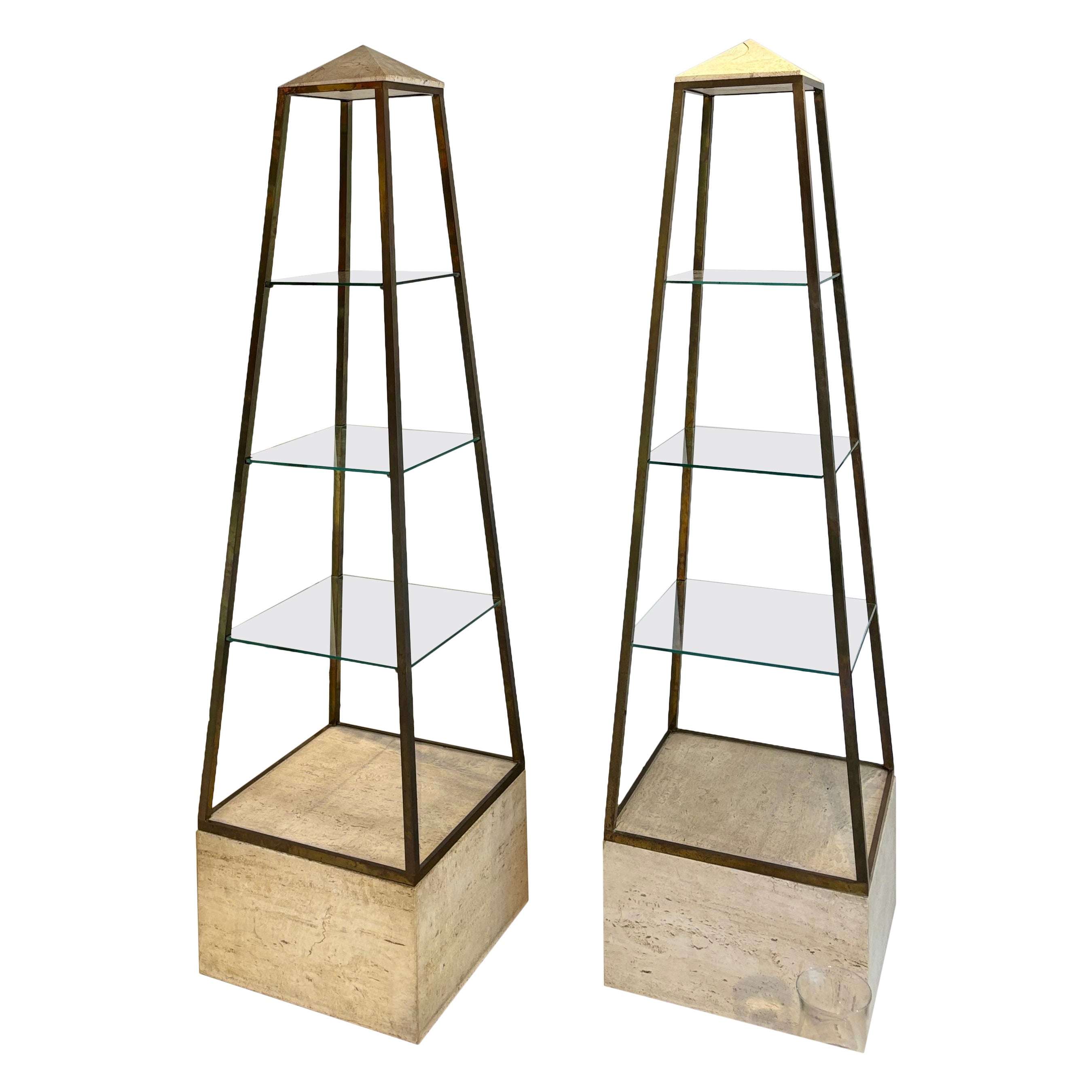Belle paire d'obélisque de Mario Sanot pour Maison Jansen en vente