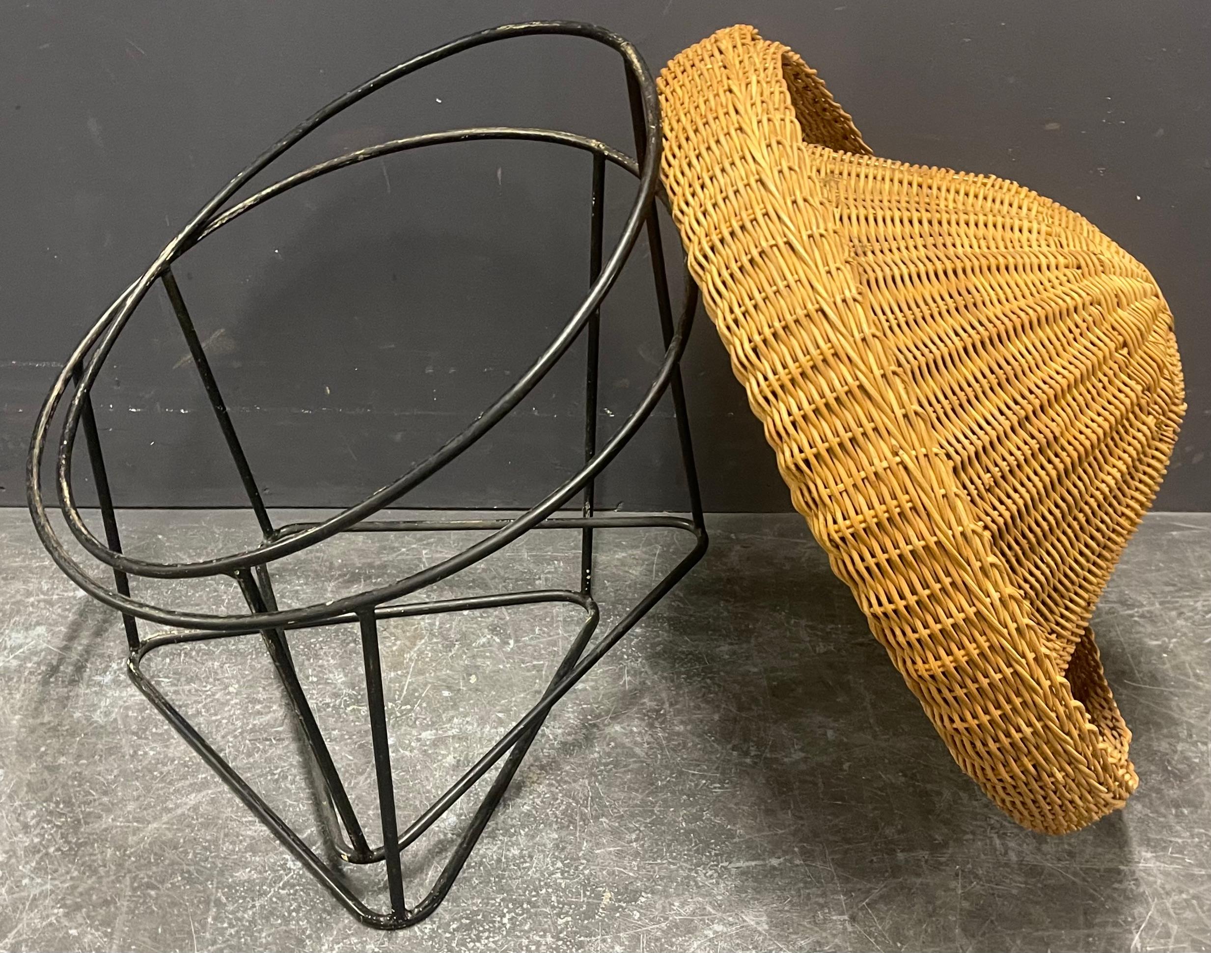 Mid-Century Modern nice pair of roberto mango cane chairs For Sale