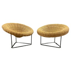 nice pair of roberto mango cane chairs
