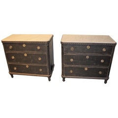 Nice Pair off 19th Century Swedish Chest of Drawers