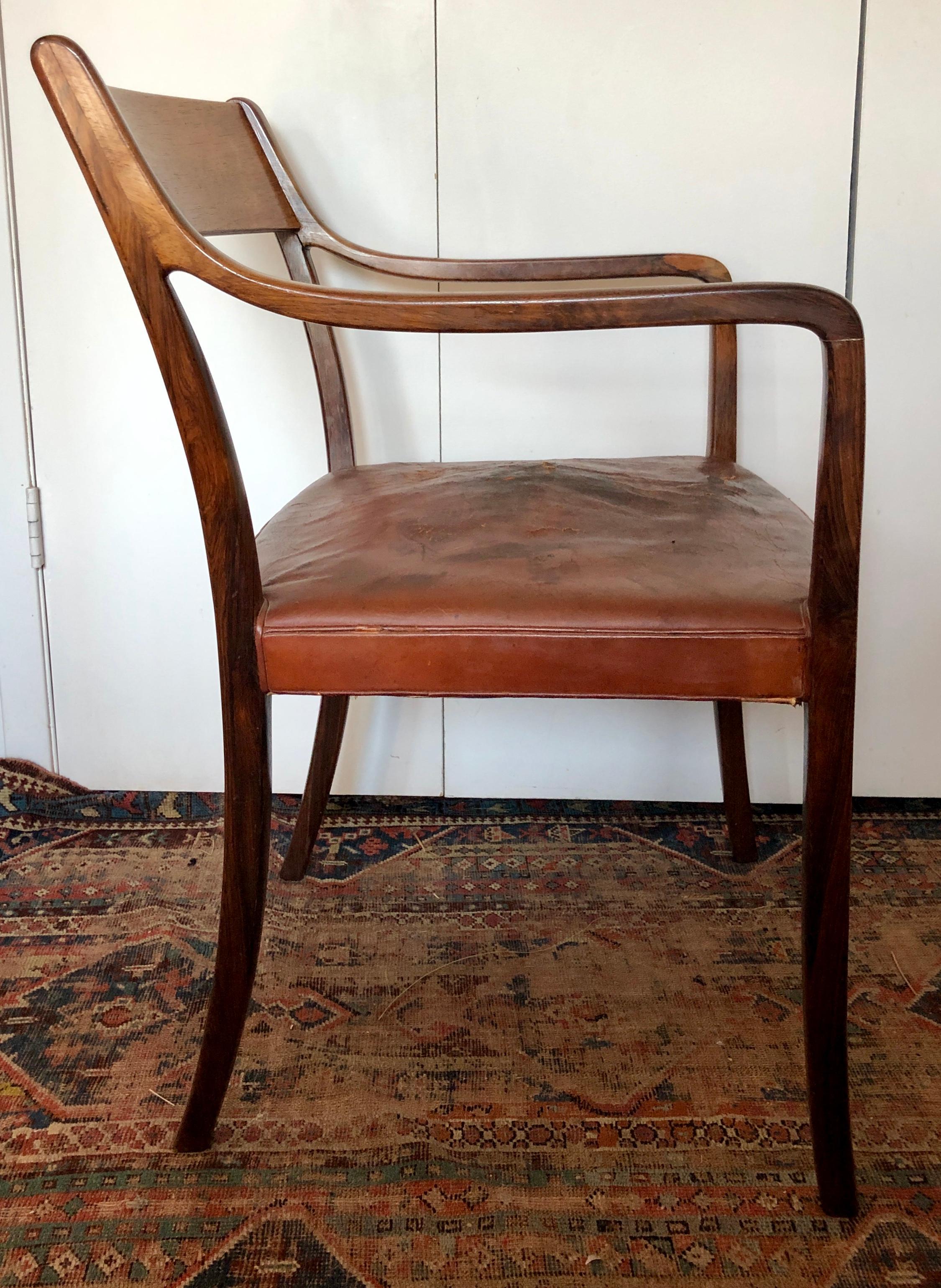 Nice Pair of Ole Wanscher Rosewood Armchairs for AJ Iversen In Good Condition For Sale In Brooklyn, NY