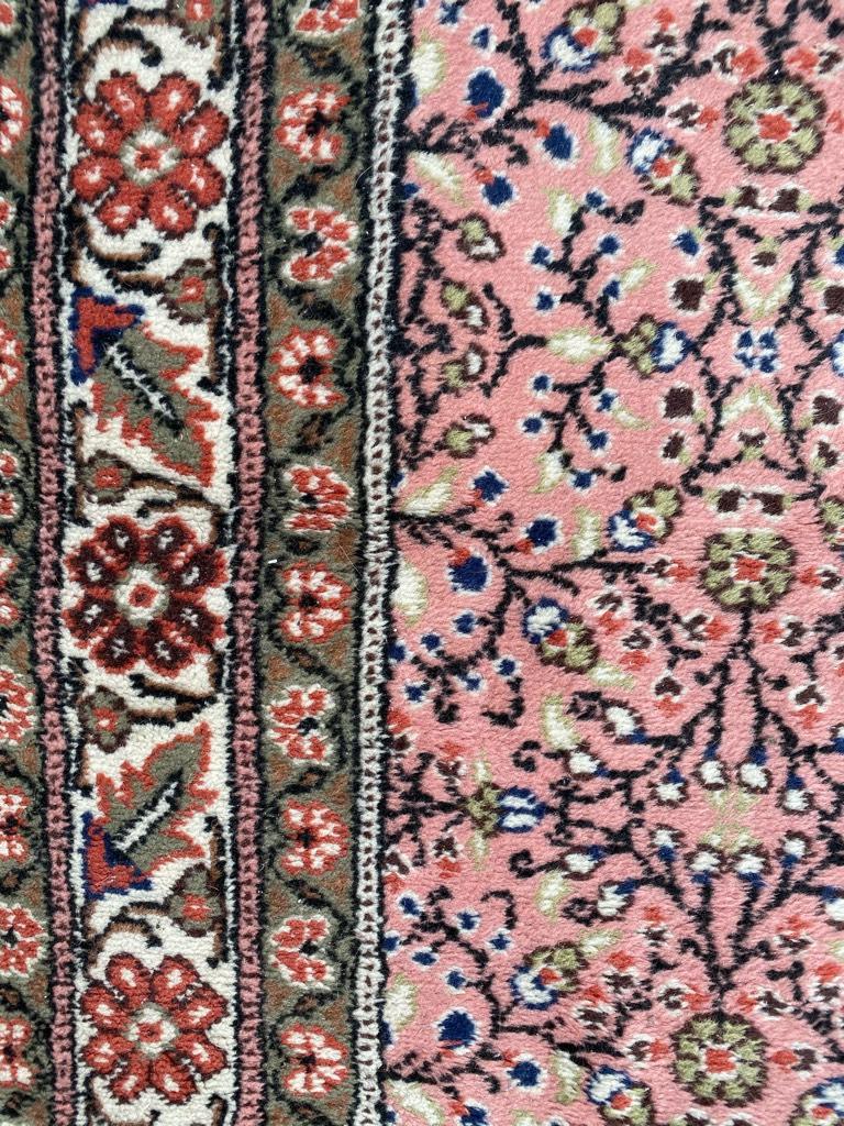Wool Bobyrug’s Nice Pink Turkish Kayseri Vintage Rug For Sale