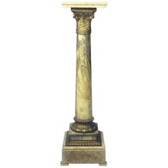 Nice Quality Late 19th Century Gilt Bronze and Marble Pedestal