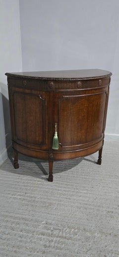 Nice Quality Mahogany Demi Lune Cabinet