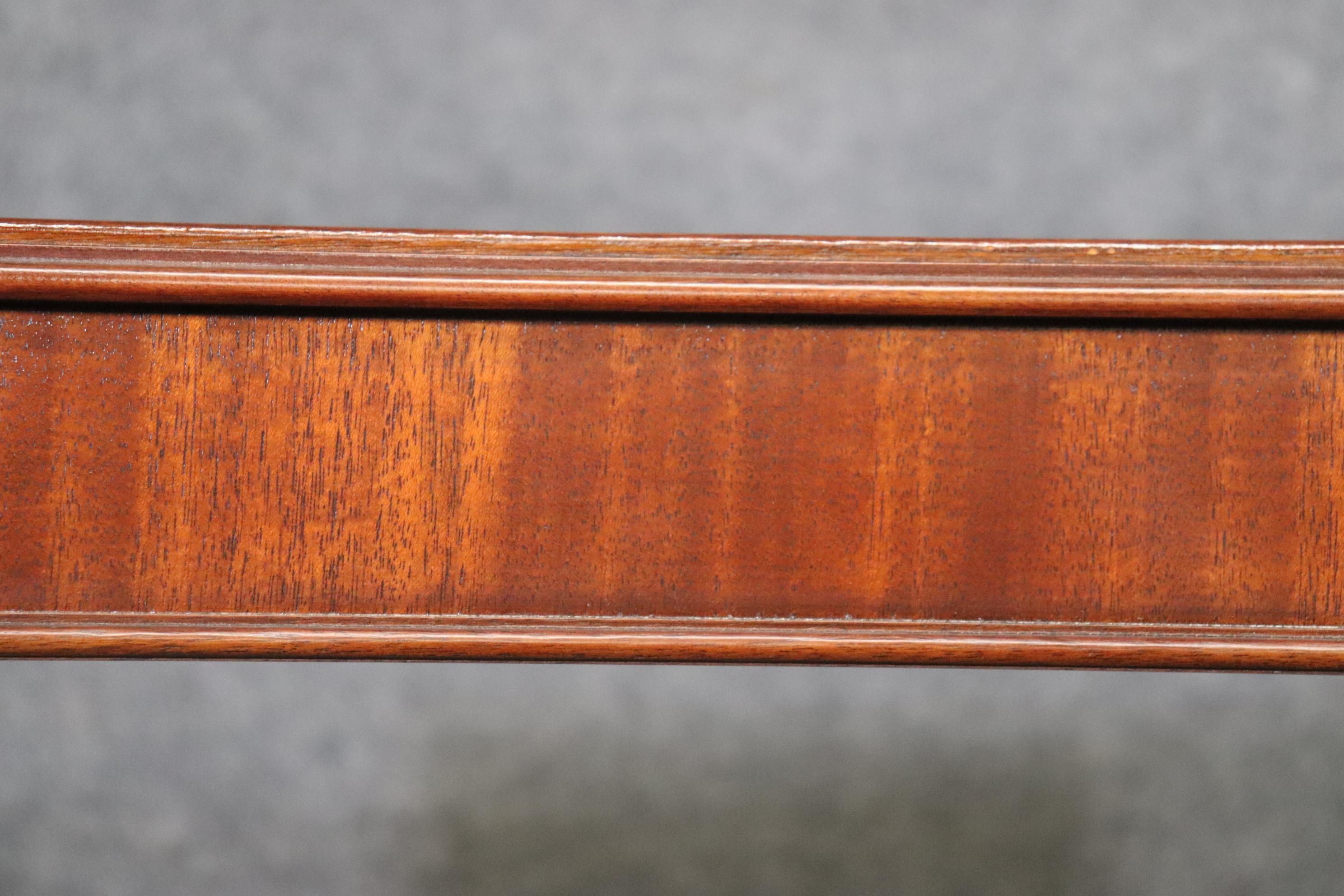 Nice Quality Mahogany Drexel Faux Bamboo Chippendale Style Tea Center Table 4