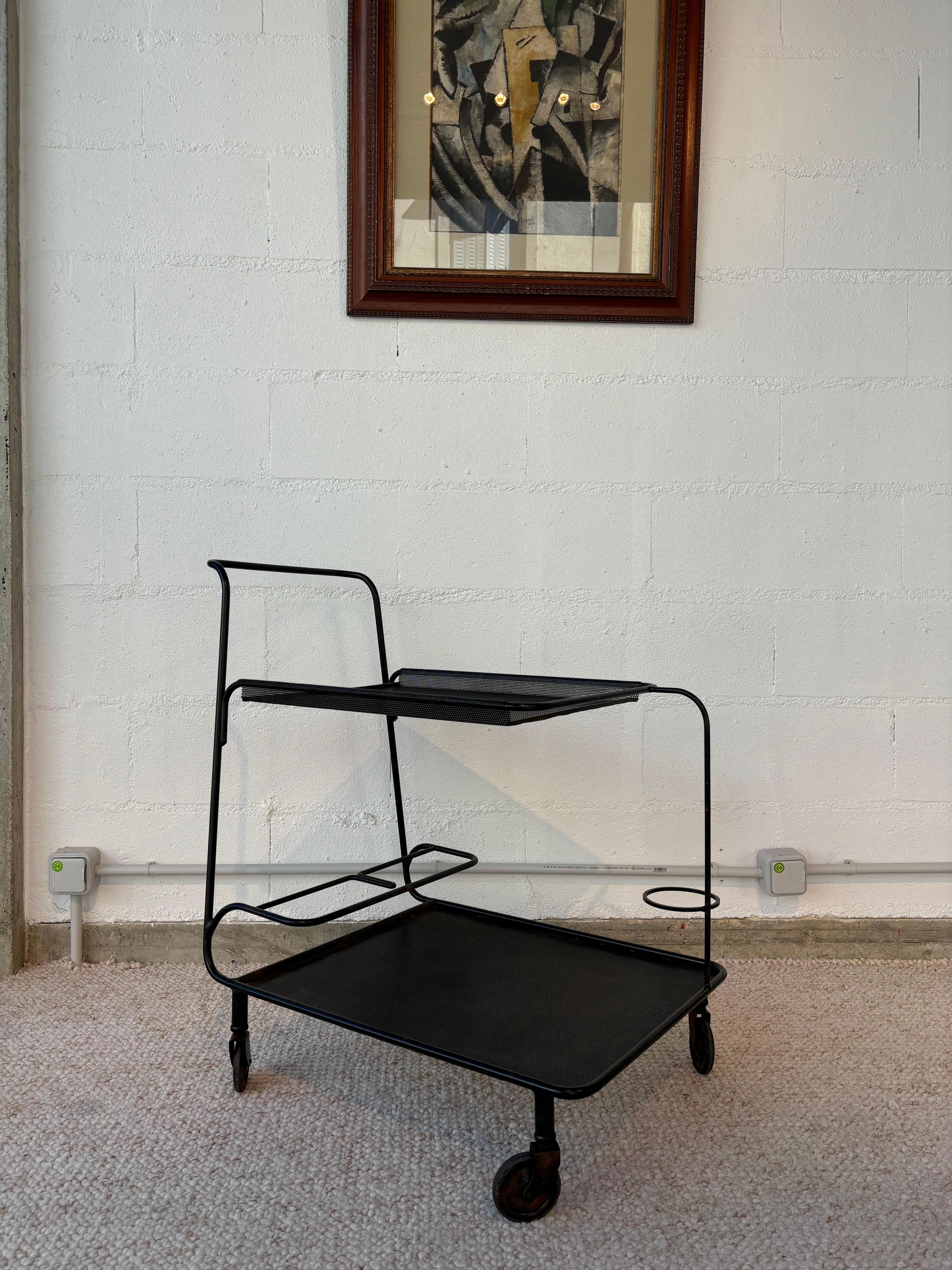 Nice serving table by Mathieu Matégot For Sale 1