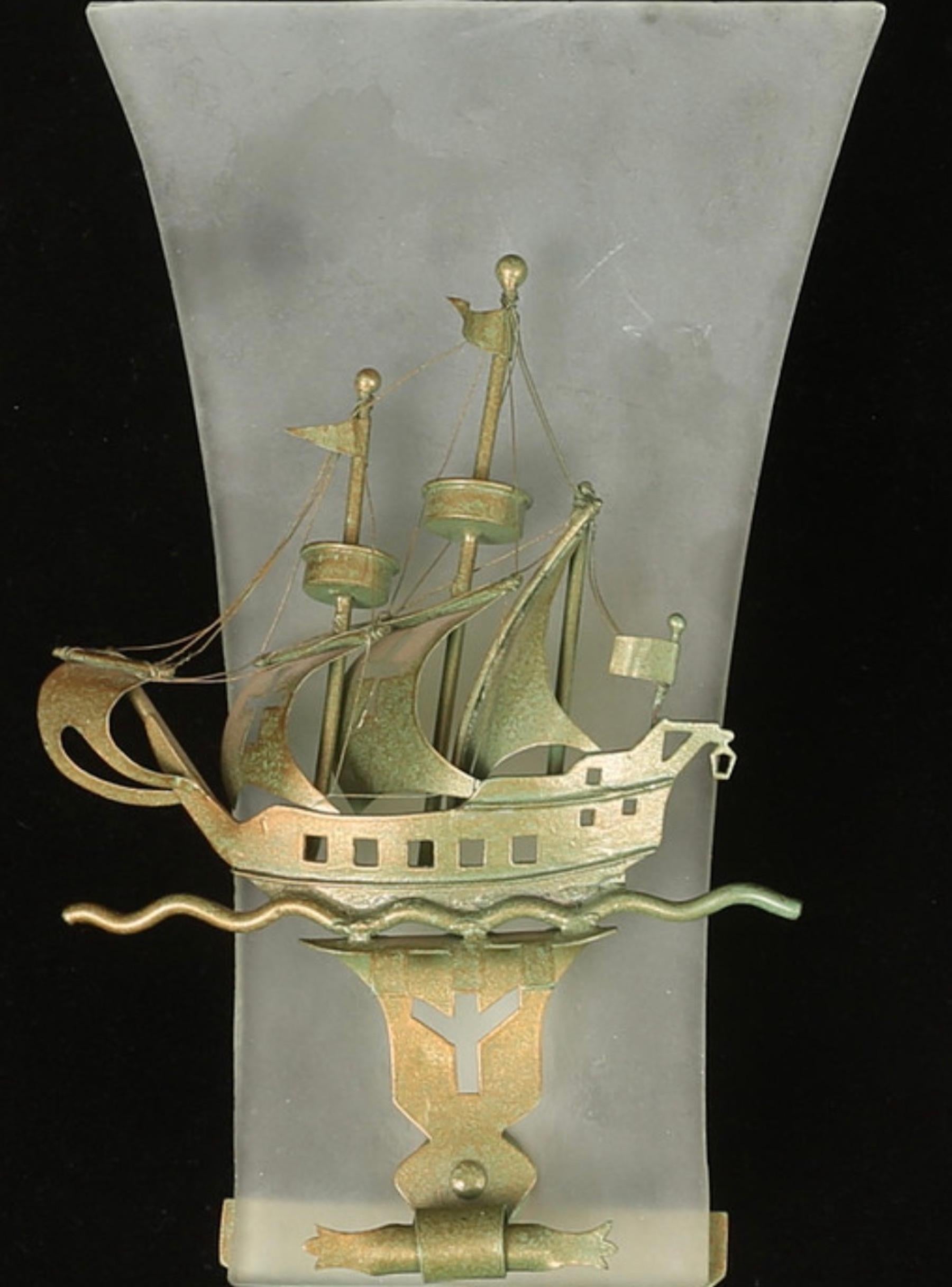 Mid-Century Modern nice ship wall sconces For Sale