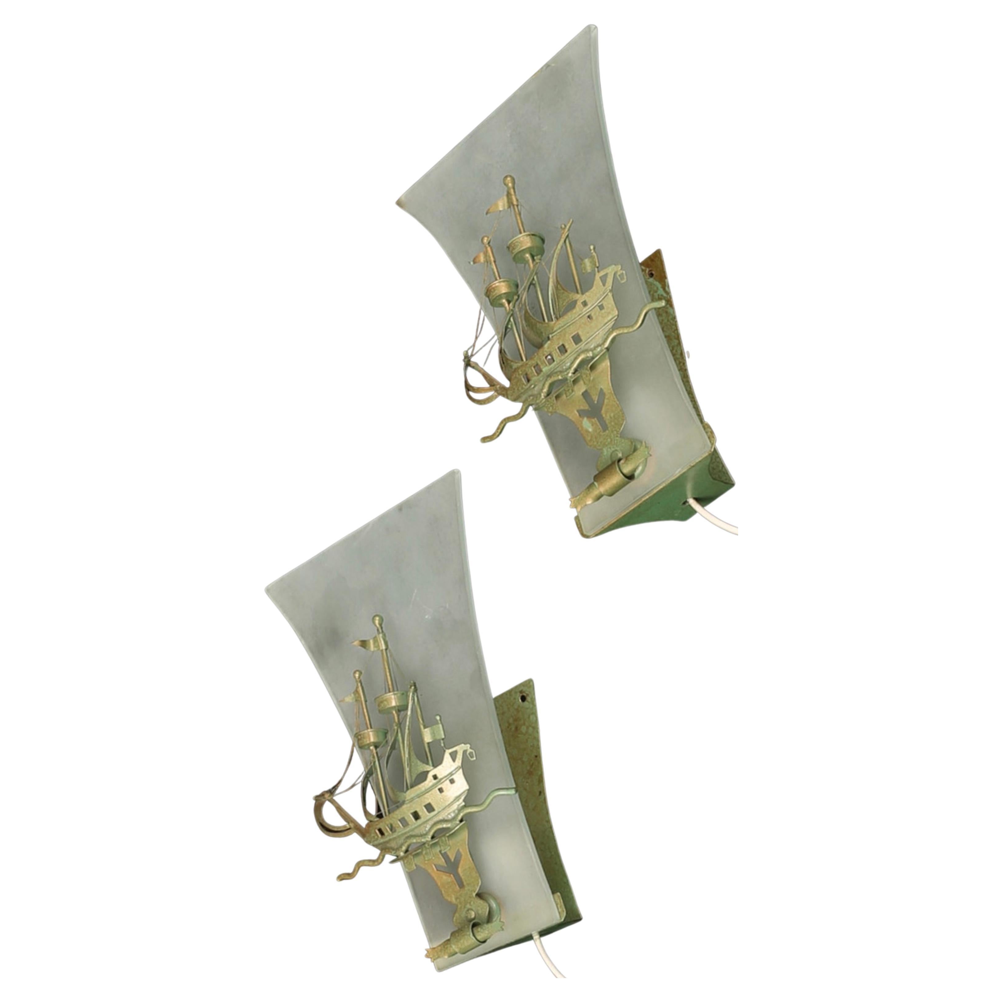 nice ship wall sconces For Sale