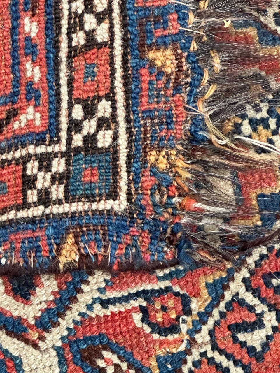 Nette kleine Tasche Gesicht antike qashqai Teppich im Angebot 9