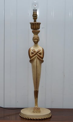Nice Table Top Metal Lamp Depicting a Ships Bust Figure Head Lion Hair Paw Feet