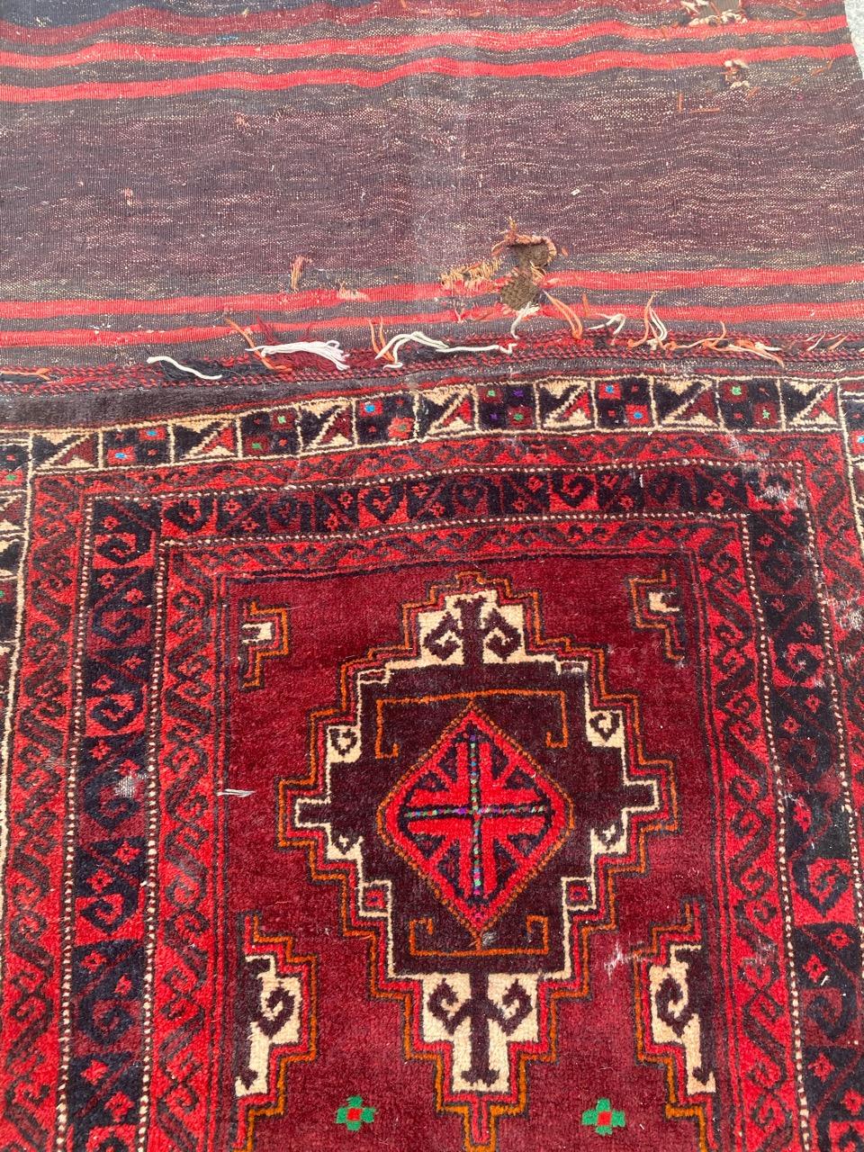 Nice Tribal Distressed Khorjin Rug For Sale 10