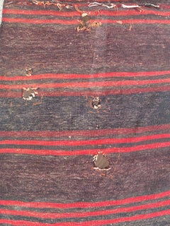 Bonita alfombra tribal Khorjin desgastada
