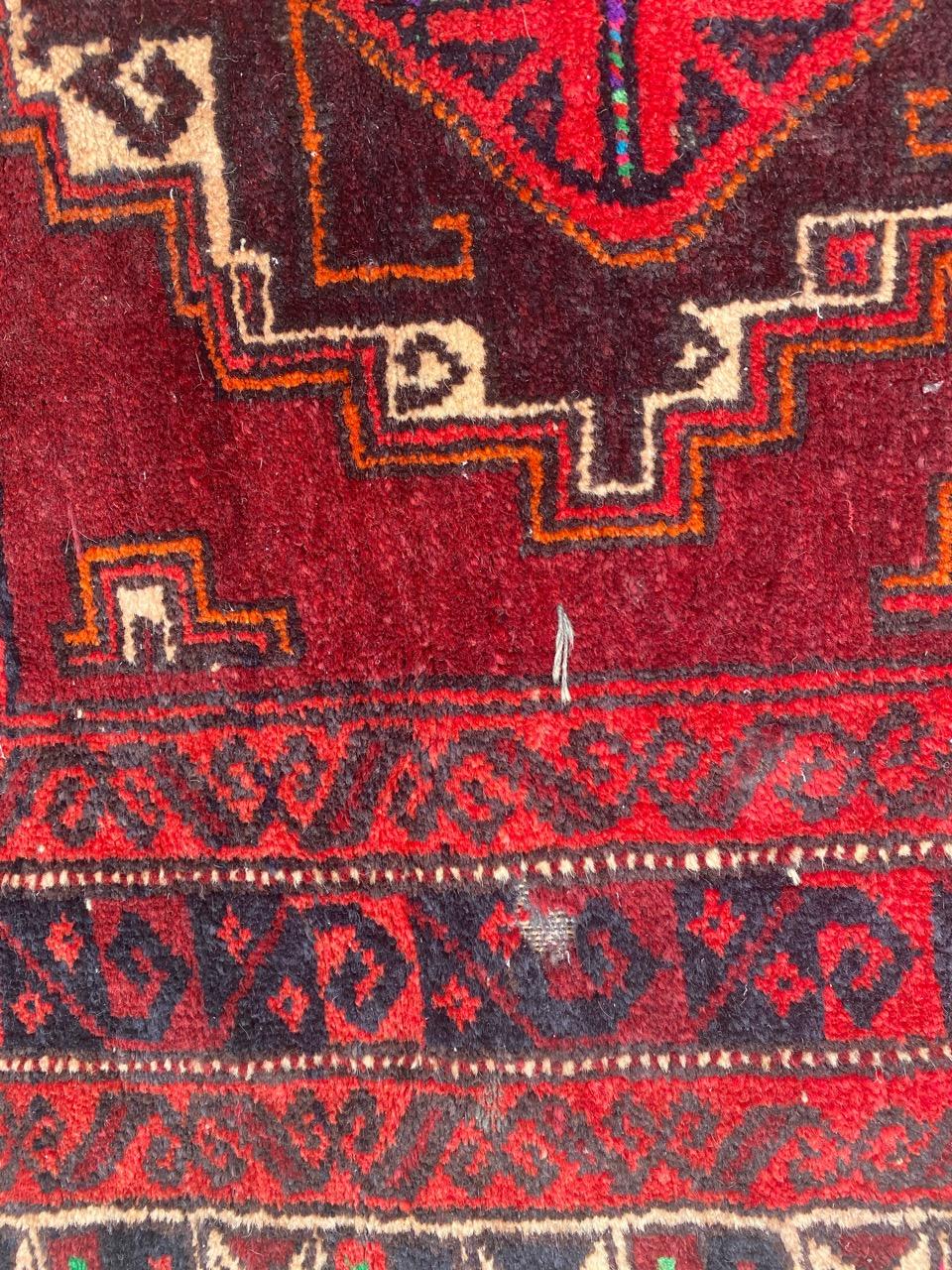 Hand-Knotted Nice Tribal Distressed Khorjin Rug For Sale