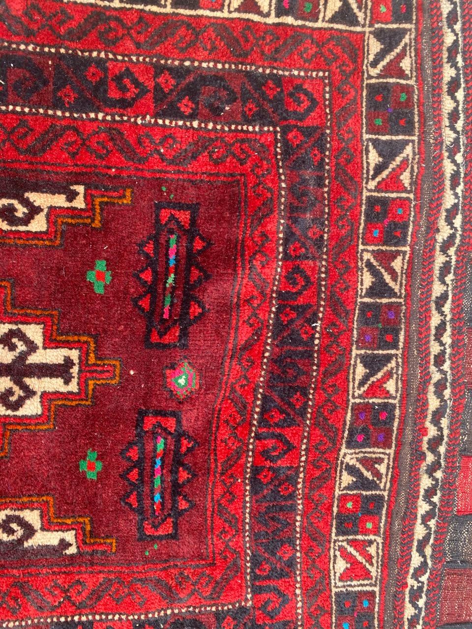 Wool Nice Tribal Distressed Khorjin Rug For Sale