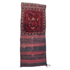Vintage Nice Tribal Distressed Khorjin Rug