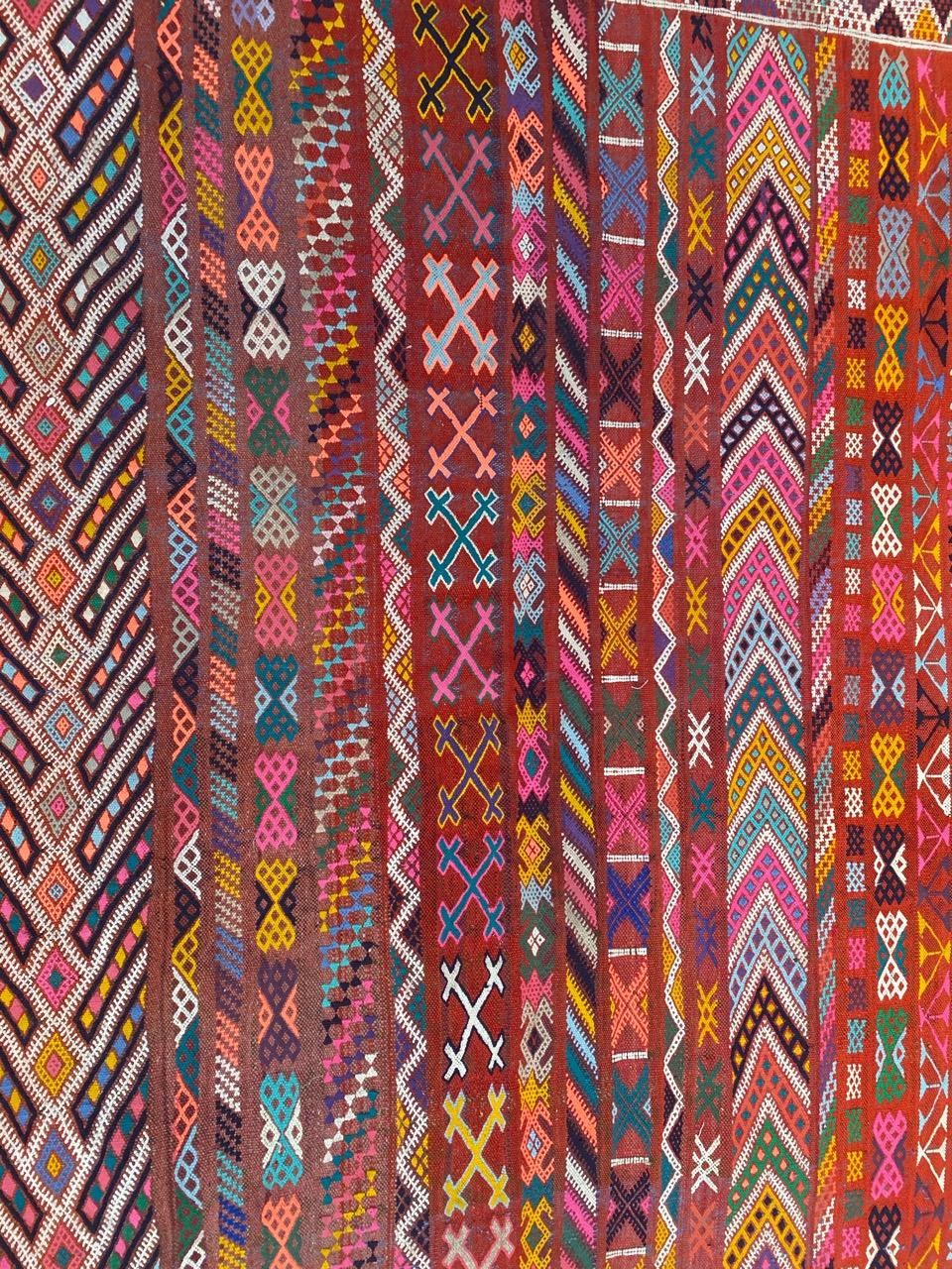 Silk Nice Tribal Moroccan Woven Flat Rug