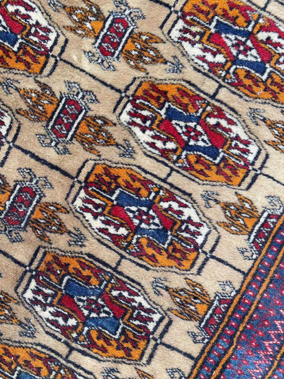 Bobyrug’s Nice Vintage Afghan Boukhara Design Rug For Sale 4