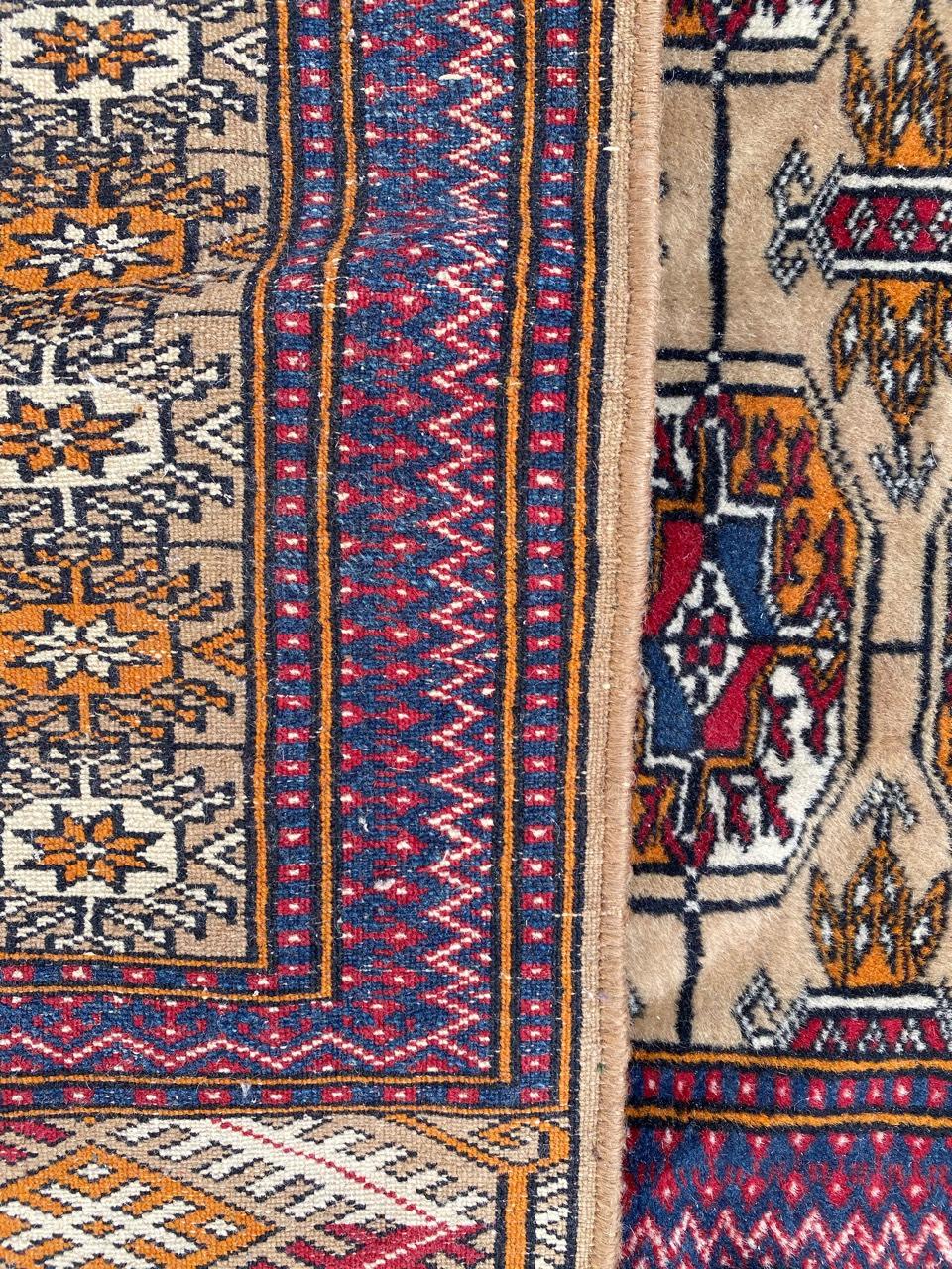 Bobyrug’s Nice Vintage Afghan Boukhara Design Rug For Sale 5