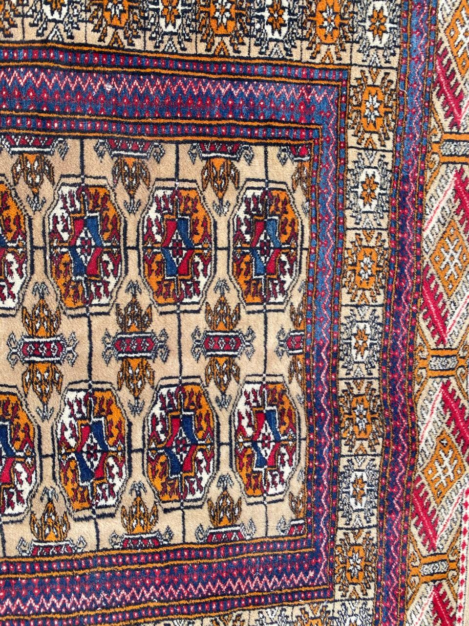 20th Century Nice Vintage Afghan Boukhara Design Rug