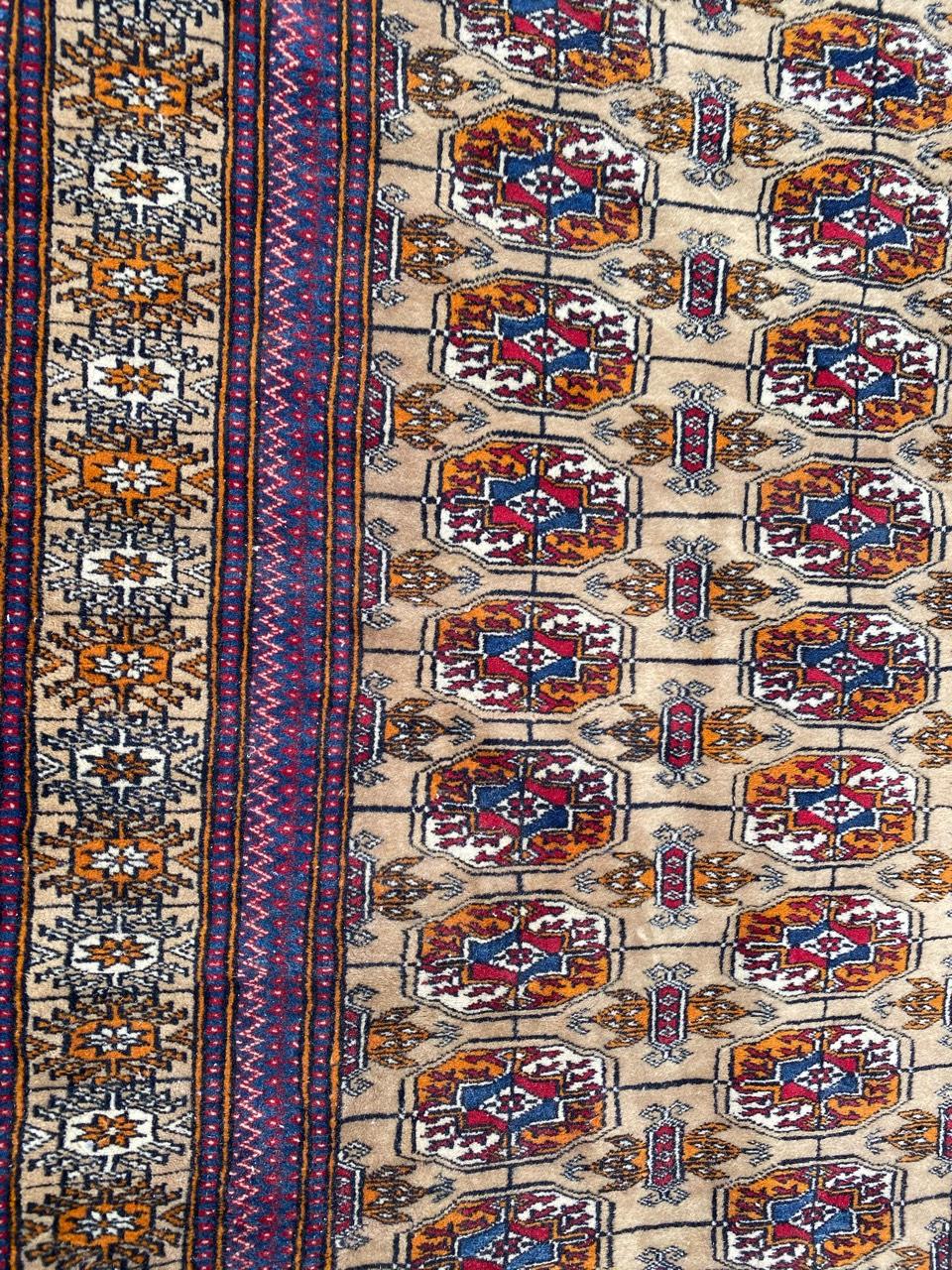 Bobyrug’s Nice Vintage Afghan Boukhara Design Rug For Sale 2
